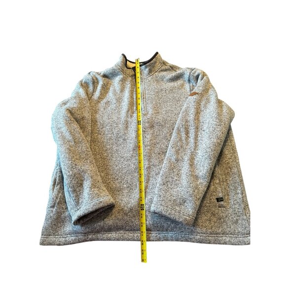 Orvis Mens Sherpa-Lined 1/4 Zip Sweater Fleece Pullover - Gray XXL - Picture 2 of 9